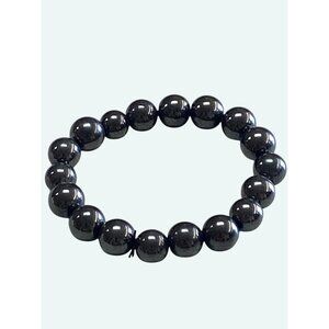 Handmade Black Magnetic Bead Stretch Bracelet